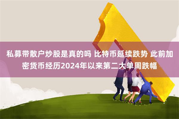 私募带散户炒股是真的吗 比特币延续跌势 此前加密货币经历2024年以来第二大单周跌幅