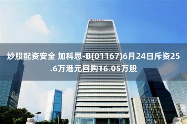 炒股配资安全 加科思-B(01167)6月24日斥资25.6万港元回购16.05万股